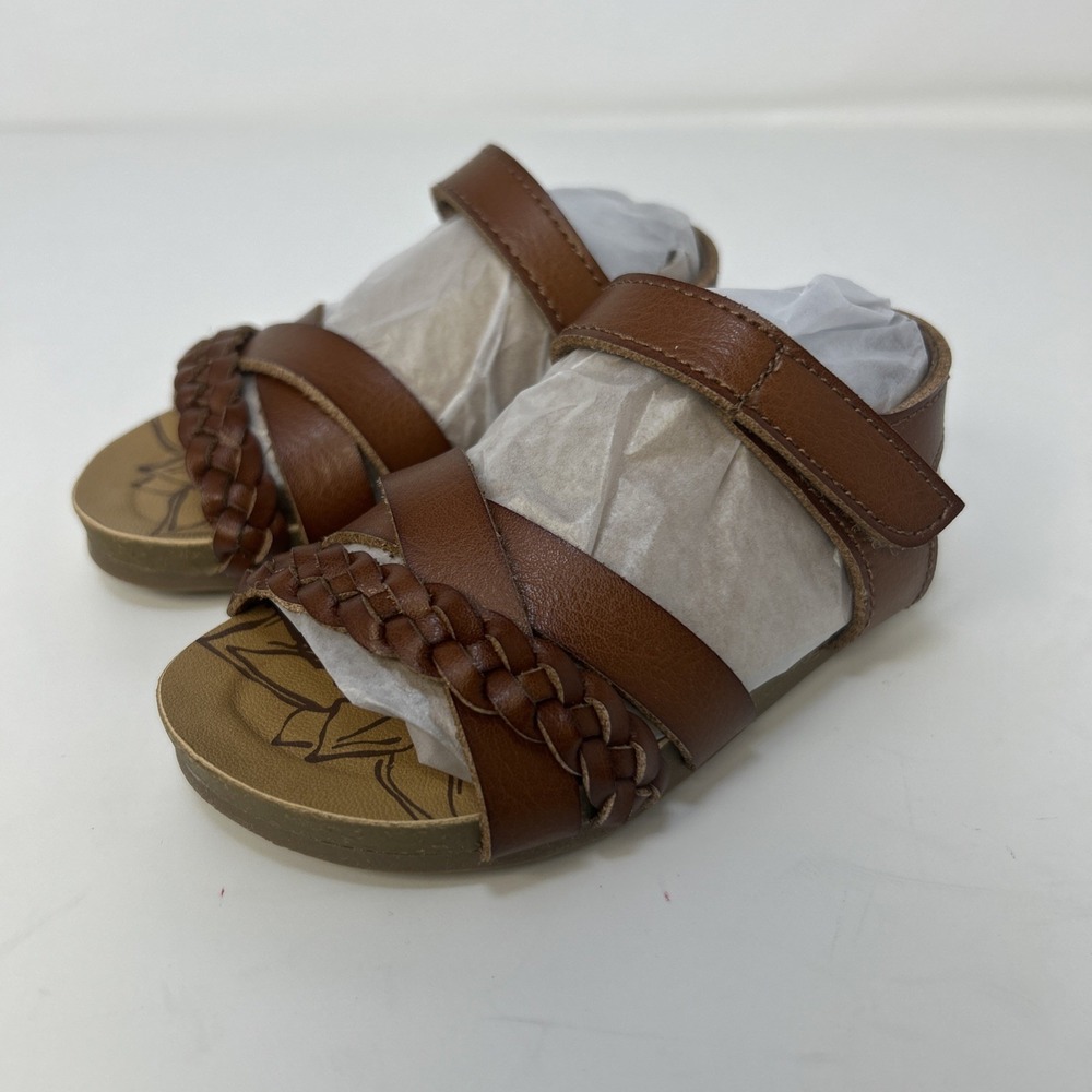 NEW Blowfish Malibu Toddler Girls Gaia Sandals Size 5 Scotch Brown Braided NIBβ